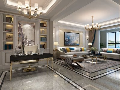 西安中铁琉森水岸200平米复式简欧风格装修设计 优雅与舒适的完美融合